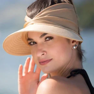 Damen Sonnenhut mit UV Schutz und breitem Schirm