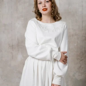 Braut Pullover "Cosy" Sweatshirt mit Perlen